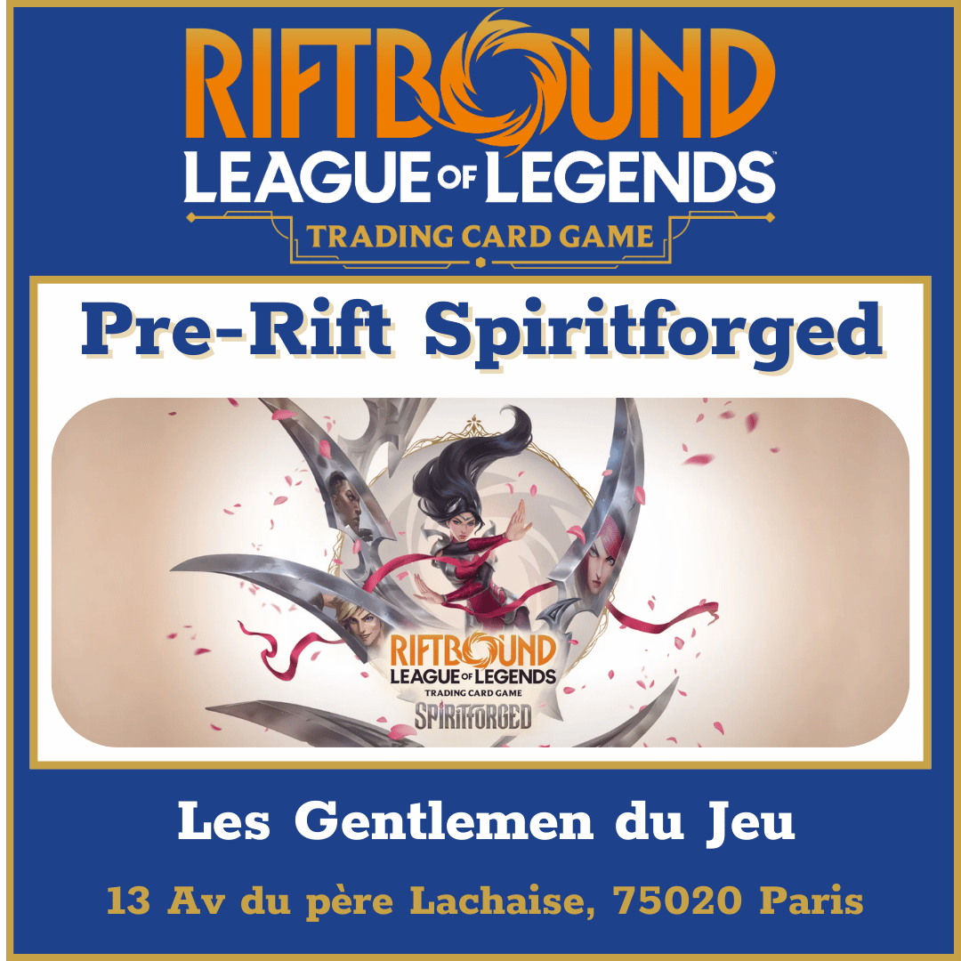 Bani&egrave;re de du pr&eacute; rift spiritforged chez Les Gentlemen du Jeu